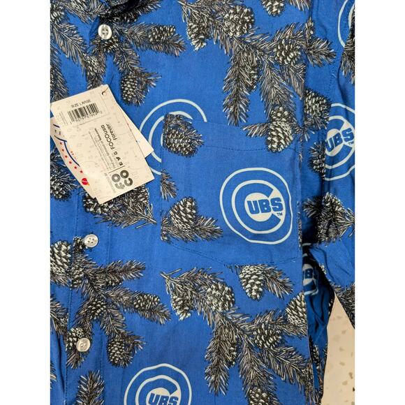 FOCO MLB Chicago Cubs Pinecone Men's Large Button Up Shirt - Picture 5 of 7
